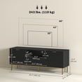 thumbnail image 3 of HOMCOM TV Console with RGB LED Lights, TV Unit for TVs up to 50 Inch, Black, 3 of 10