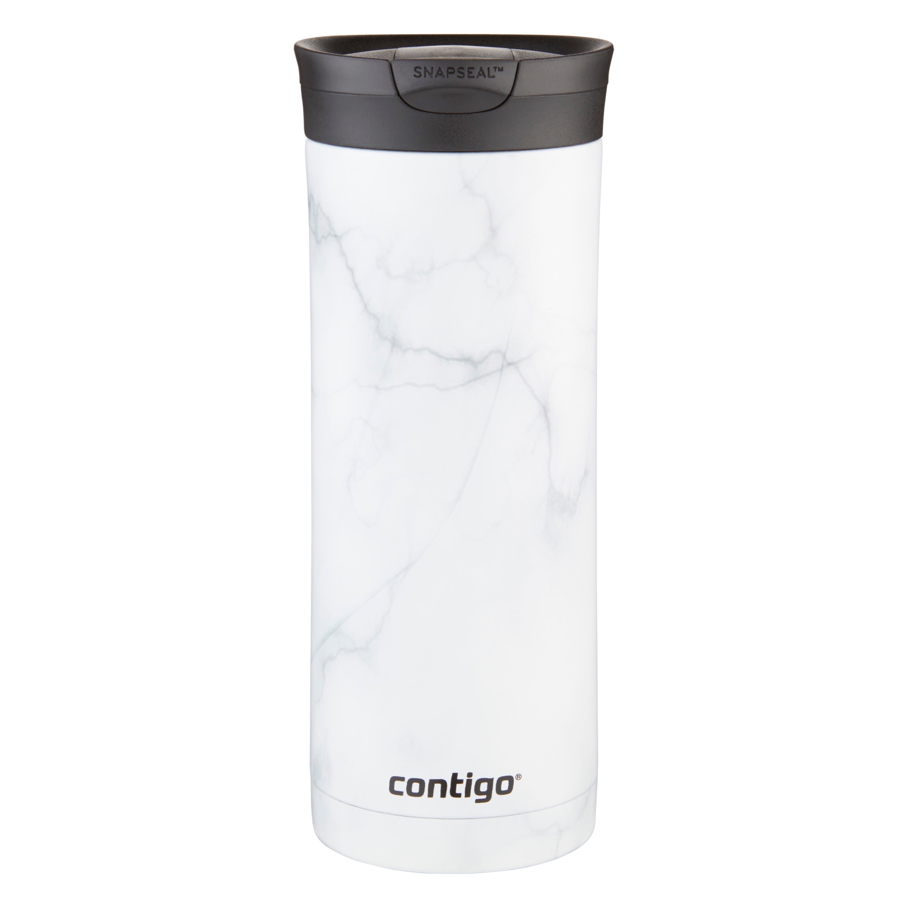 Contigo Couture Snapseal Vacuum-insulated Coffee Travel Mug, 20 Oz, White Marble