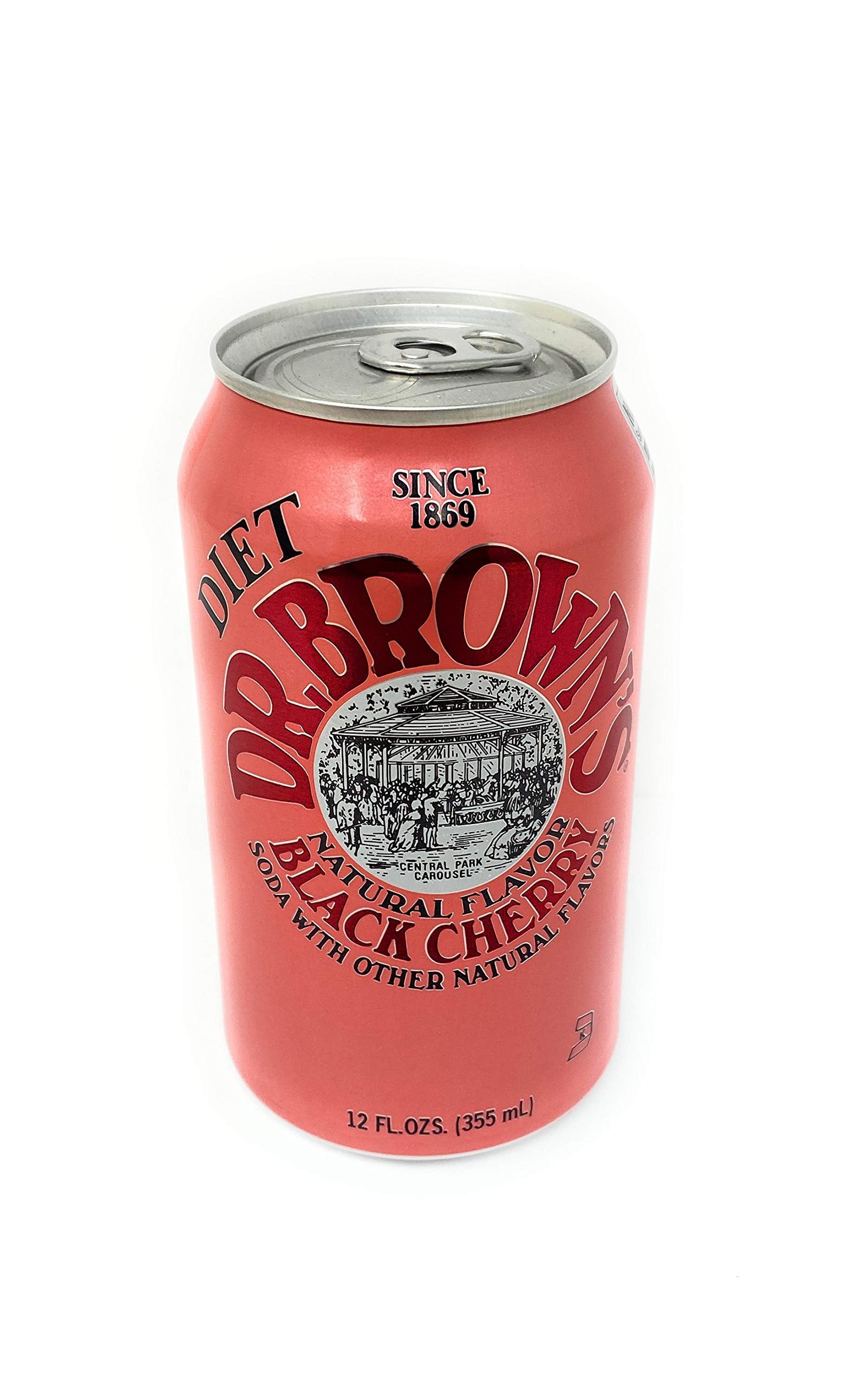 Dr. Browns Black Diet Cherry Soda 12Oz (355Ml)., 6 Pack