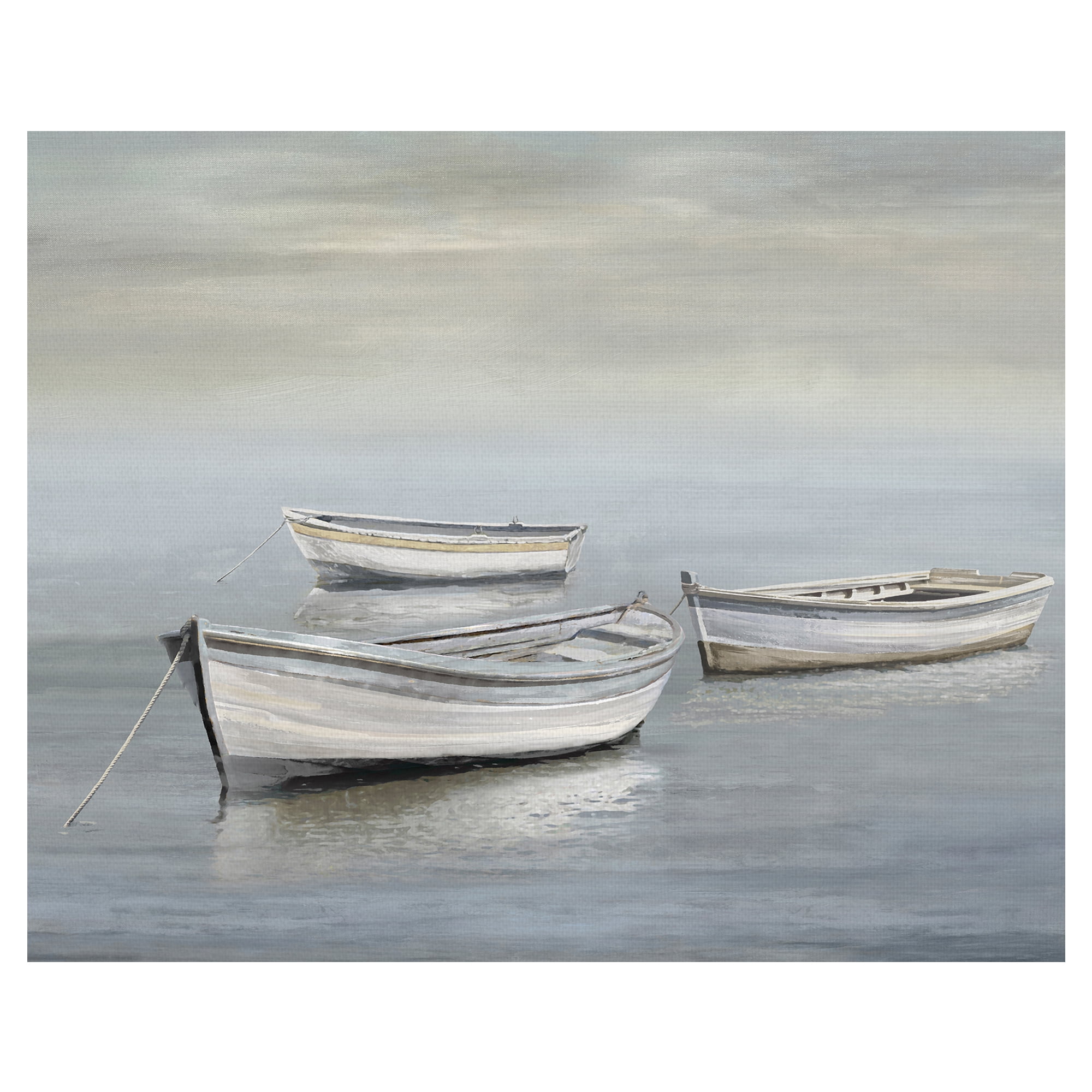 A Quiet Fleet by Mark Chandon Rowboats Canvas Art