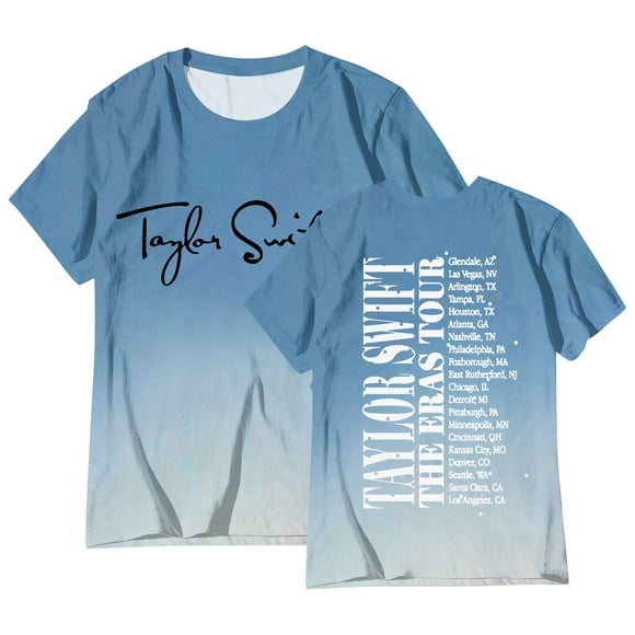 Women's TayIor Tour T-shirt Tylor Swft Shirts Tay Eras Merch Swft Fans Club Lightweight Short Sleeve Shirts Tops for Women Tylor Swft Merch Gifts TKFASHION Navy S