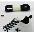 thumbnail image 2 of Santimon 2 Pairs Oval Cotton Shoelace for Canvas Sneakers Boots Athletic Shoes 47" Navy Blue, 2 of 4
