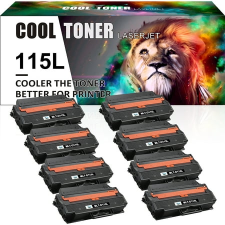 Cool Toner Compatible Toner Replacement for Samsung MLT-D115L SL-M2880FW SL-M2880XAC SL-M2870FW SL-M2830DW Xpress M2820 M2870 Laser Printer(Black, 8-Pack)
