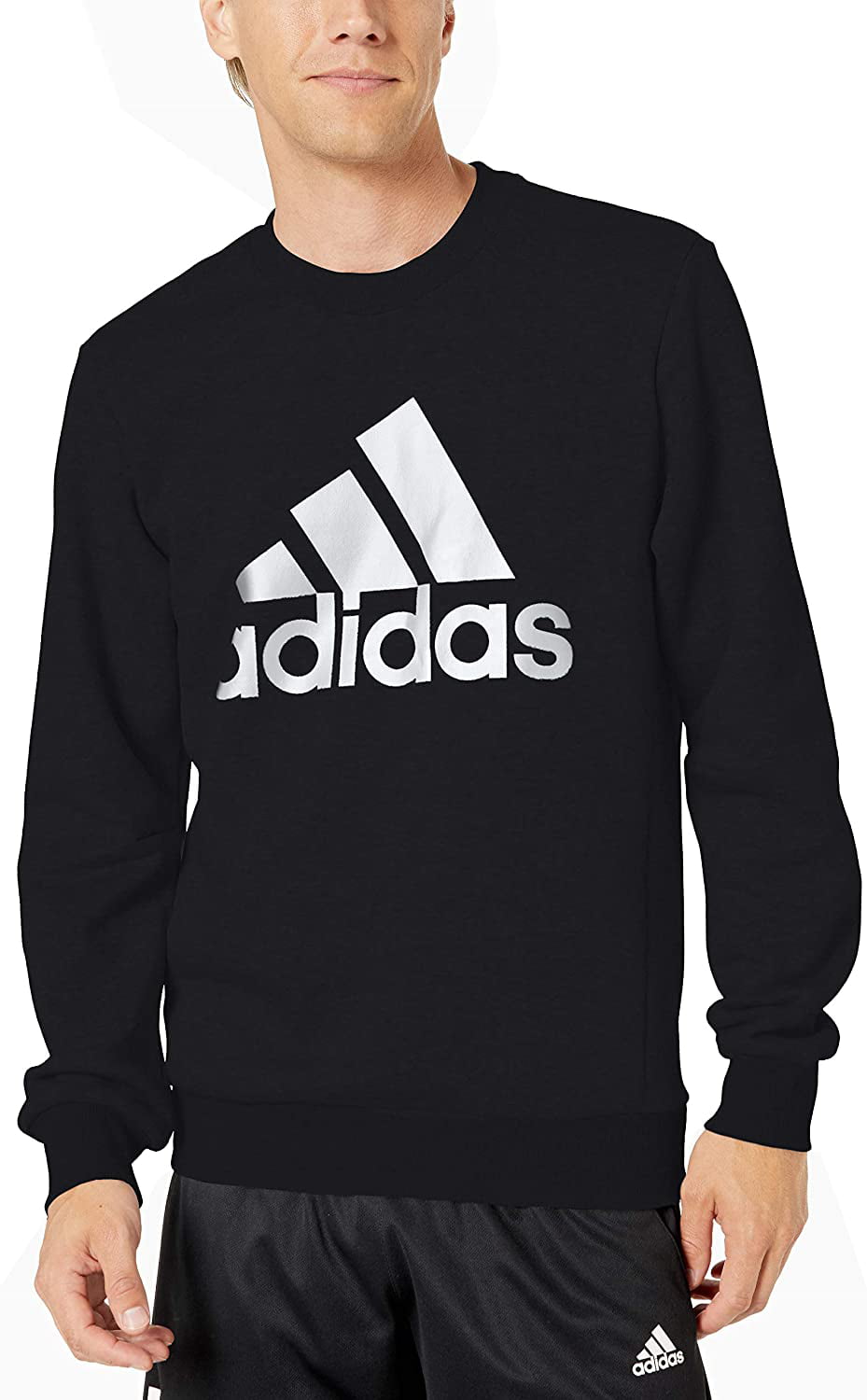 adidas Mens Must Have Badge Of Sport Fleece Crew Sweatshirt - Walmart.com