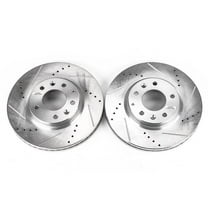 Power Stop Front Pair of Drilled and Slotted Brake Rotors JBR1314XPR