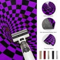 thumbnail image 5 of Round Rugs 6Ft, Purple Black Checkered Round Area Rug Washable Indoor Throw Carpet, Modern Abstract Art Soft Non Slip Circle Rug for Office Cabinet Home Decor Aesthetic, 5 of 8