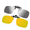 Silver-Yellow, variant on BLUE CUT Clip on Polarized Night vision Glasses Flip up Sunglasses UV-400 to Wear Over prescription Glasses for night driving Yellow, 2 pack