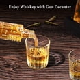 thumbnail image 4 of Set de decantadores Whiskey Gun LUXULISH para hombre con 2 vasos de chupito, 4 of 7