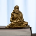 thumbnail image 6 of Handcrafted Brass Bodhidharma Statue – Icon of Wisdom & Resilience, Ideal for Home & Office, Vintage Style, 6 of 12