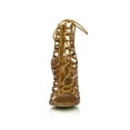 thumbnail image 4 of dani lace-up heel, brown, 7, 4 of 5