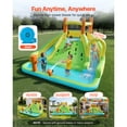 thumbnail image 4 of KFFKFF Inflatable Bounce House, 13.3 x 11.4 x 8.4 ft Inflatable Bounce House Water Slide, Bouncer Castle with Climbing Wall, Double Tall Slides, Splash Pool for 3 to 4 Kids Ages 3 to 8, 4 of 9