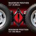 thumbnail image 3 of Cales de Roue Stabilisatrices pour VR en X, Lot de 2, Stabilisateur de Roue en Acier Robuste pour Roulotte et Caravane, Coussinet de Pneu Réglable 3 7/8 Pouces-12 Pouces, 3 of 6