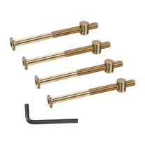 Uxcell 4 Set Bunk Bed Bolts and Nuts, M8x120mm Hex Drive Socket Cap Screws Nuts for Beds Headboards Chairs Furniture