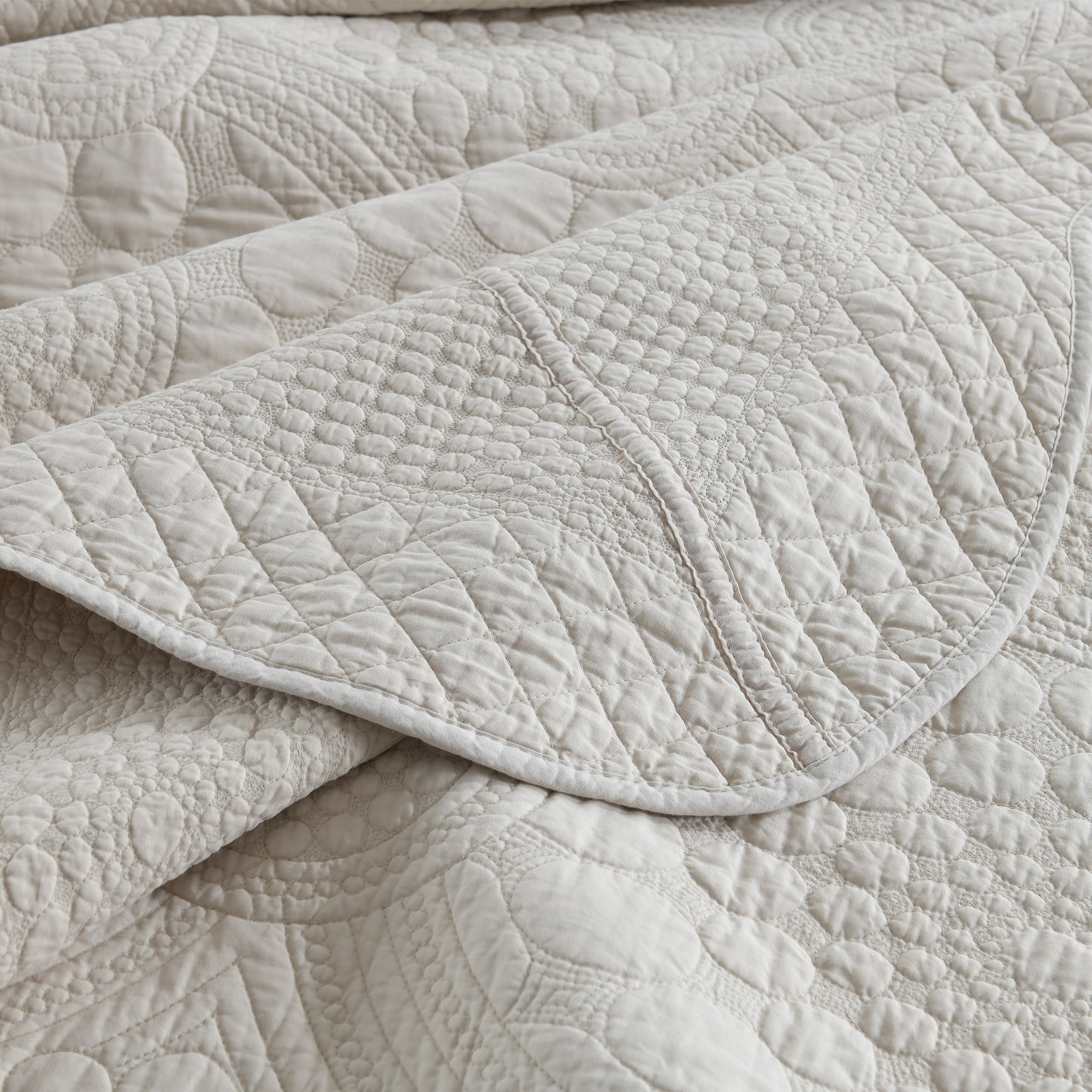 MarCielo 3-Piece Elegant Beige Coverlet Sets, King