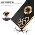 thumbnail image 3 of for Samsung S23 Ultra Case, Galaxy S23 6.8" Case Slim Lightweight Ring Holder Kickstand Magnetic Car Mount Supported Electroplated Women Men Case for Samsung Galaxy S23 Ultra 6.8"-Black, 3 of 7