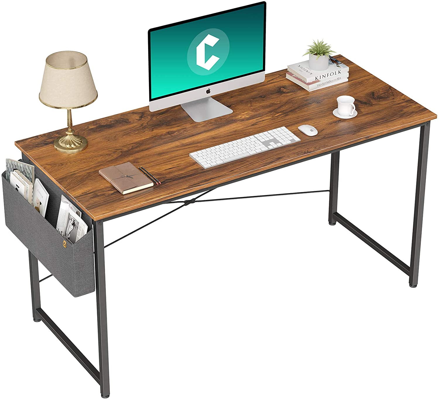 Black Espresso Cubiker Writing Computer Desk 39 Home Office Study Laptop Table Modern Simple Style Desk with Drawer