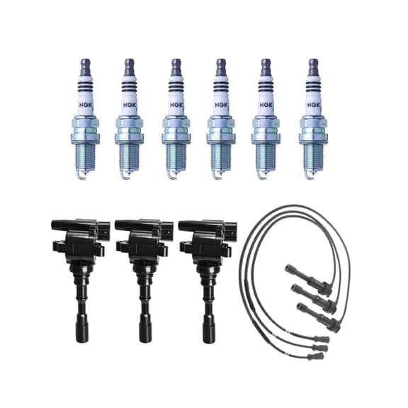 Set of 3 ISA Ignition Coils, 6 NGK Spark Plugs and Wireset Compatible with 2003-2006 Kia Sorento LX Sport Utility 4-Door 3.5L 3497CC V6 GAS DOHC Naturally Aspirated Replacement for UF431 S639297