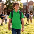 thumbnail image 5 of YUANxueke Boys School Uniform Shirt Button Up Collared Short Sleeve T-Shirts with Pocket Casual Summer Dress Shirts for 2-15 Years, 5 of 7