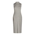 thumbnail image 2 of Nine.Eight Women's Sleeveless Ribbed Mock Neck Midi Dress, Sizes XS-XXXL, 2 of 5