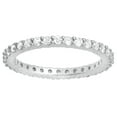 thumbnail image 2 of Dazzlingrock Collection 1.00 Carat (ctw) 10k Round Diamond Ladies Eternity Anniversary Ring Stackable Band, White Gold, Size 6.5, 2 of 4