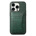 thumbnail image 4 of Allytechgroup iPhone 13 Pro Case Wallet, Premium PU Leather Crocodile Pattern Cards Holder Stand Feature Shockproof Bumper Slim Fit Phone Case Cover for Apple iPhone 13 Pro, Green, 4 of 6