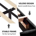 thumbnail image 2 of VECELO Queen Bed Frame with Upholstered Headboard, Heavy-Duty Platform Bedframe with Strong Wooden Slats Support, No Boxing Spring Needed,White, 2 of 6