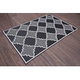 thumbnail image 3 of Trellis Diamond Rug - 5 ft. 3 in. x 7 ft. 6 in., Black, Indoor/Outdoor Contemporary Rug, Fade Resistant, Water Proof Rug | Accent Area Decor Rugs, 3 of 8