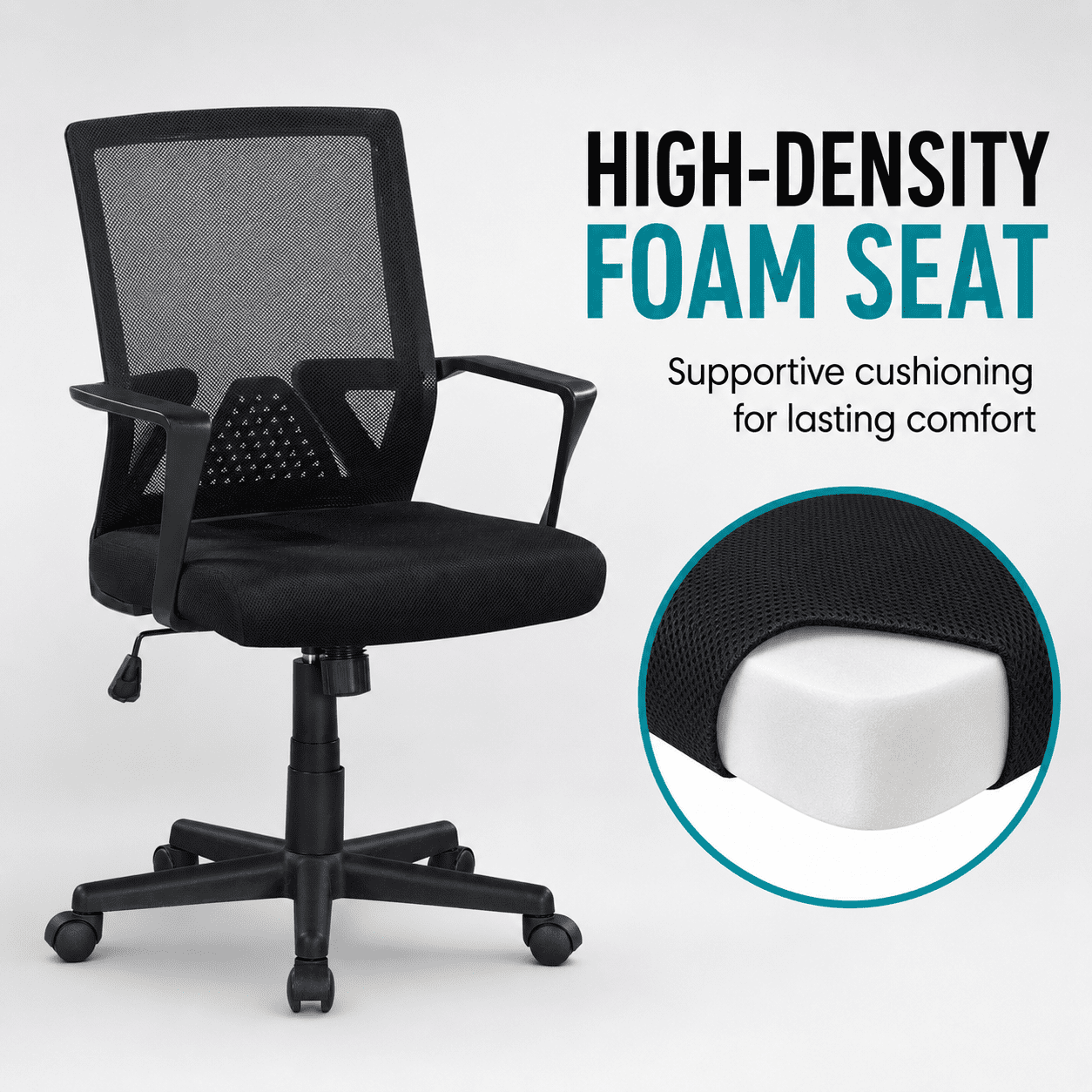 MOONMISS Height Adjustable Office/Task Chair with Armrest