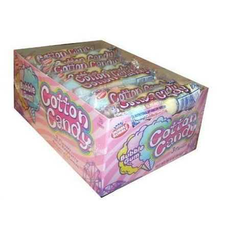 Dubble Bubble Cotton Candy Bubble Gum Gumballs 4-Ball Tube