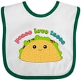 thumbnail image 3 of Inktastic Peace Love Tacos Boys or Girls Baby Bib, 3 of 4