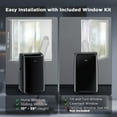 thumbnail image 7 of TURBRO 14,000 BTU Smart WiFi Portable Air Conditioner, Powerful Cooling up to 600 Sq ft, 3 in 1 Functions with Backlit Remote, Supports Alexa Voice Control, Easy Installation, Greenland Series, Black, 7 of 7