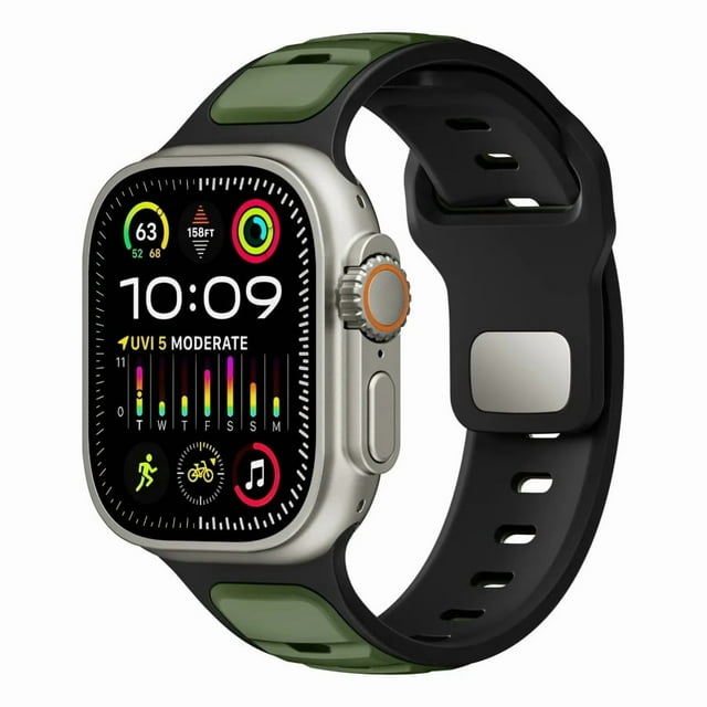 Correa de Silicona Transpirable para Apple Watch, Bicolor, Deportiva