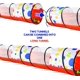 thumbnail image 4 of Túnel de juegos para niños pequeños, tienda de campaña emergente para gatear a través del túnel, bebé ER Rojo Verde, 4 of 5