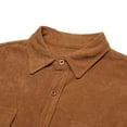 thumbnail image 6 of IROINNID Plain Long Sleeve Shirts for Men Cozy Turn-down Collar Solid Button Down Shirt Blouse Tops Deals,Brown, 6 of 9