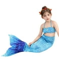 thumbnail image 6 of YUANZI Kids Swimsuits Fish Scale Tail Swimsuit Set Toddler Kids Girls Sling Bikini Print Top Shorts Sets Swimwear Swimsuit Summer Beach Outfit Three Pieces Bathing Suits, 6 of 6