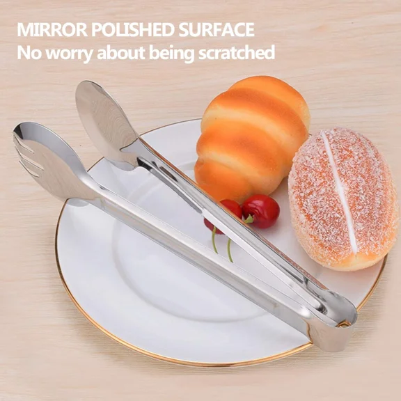 QUEST- Kitchen Tongs Stainless Steel Food Serving Tongs Multi Purpose Cooking Tongs Usa