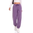 thumbnail image 4 of Fantaslook Fleece Lined Sweatpants for Women High Waisted Winter Baggy Pants with Pockets Drawstring Elastic Waist Joggers, 4 of 10