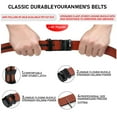 thumbnail image 2 of YOORAN Men's Belt, 2 Ratchet Belts, Adjustable 13/8" Genuine Leather Belt, Size Length Can be Cut, With Gift Box, 2 of 7