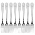 thumbnail image 1 of 9pcs Dessert Forks Stainless Steel Fruits Forks Cake Fork Appetizer Fork Long Handle Food Forks, 1 of 9