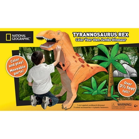 National Geographic 3.5' Tall Corrugated Cardboard Tyrannosaurus Rex - Walmart.com