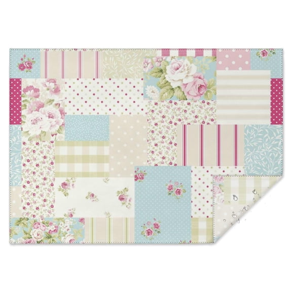 Pioneer Flower Floral Print Pattern Rectangle Tablecloth 60"x84",Waterproof Polyester Rectangle Table Cloth, Wipeable Spillproof Polyester Tablecloth for Dining, Camping, Indoor and Outdoor