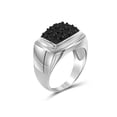 thumbnail image 4 of JewelersClub Black Diamond Rings for Men – 1.00 CTW Genuine Black Diamond Ring for Men – Hypoallergenic 0.925 Sterling Silver Ring Men – Diamond Mens Rings Statement Ring – Luxurious Gifts for Him, 4 of 4