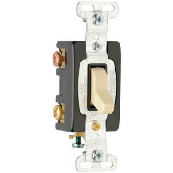 Pass & Seymour CS15AC3ICC8 3 Way Toggle Switch, 15A, Ivory