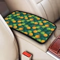 thumbnail image 2 of Bingfone Car Four-Season Universal Armrest Box Mat,Car Armrest Seat Cover Soft Leather Waterproof Armrest Cover Center Console Mat-Pineapples with Palm Leaves, 2 of 7