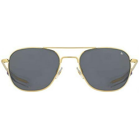 AO Original Pilot Sunglasses, Gold Frame, 52 mm True Color Gray SkyMaster Glass