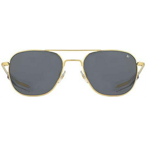 AO Original Pilot Sunglasses, Gold Frame, 52 mm True Color Gray SkyMaster Glass