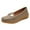 Khaki, variant on Women's Square Toe Ballet Flats - Metal Accent Slip - On Shoes, Trendy Casual Walking Footwear, Comfortable Low - Heel Loafers, Stylish Party Dress Shoes
