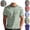 Light Green, variant on Mfakffe Mens Short Sleeve T-Shirts Striped Casual Crewneck Breathable Basic Shirt Color Block Stretch Lightweight Summer Beach Tees