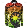 thumbnail image 1 of Camisas de manga larga con estampado 3D de Filipinas de tamaño pequeño para hombres, camisas con estampados tribales de Filipinas, blusas, camisas para mujeres, 1 of 6