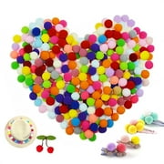 yulier 100 Pieces 1 Inch Pom Poms , Multicolor Pom Poms Arts and Crafts, Soft Craft Pom Poms for DIY Crafts Decorations